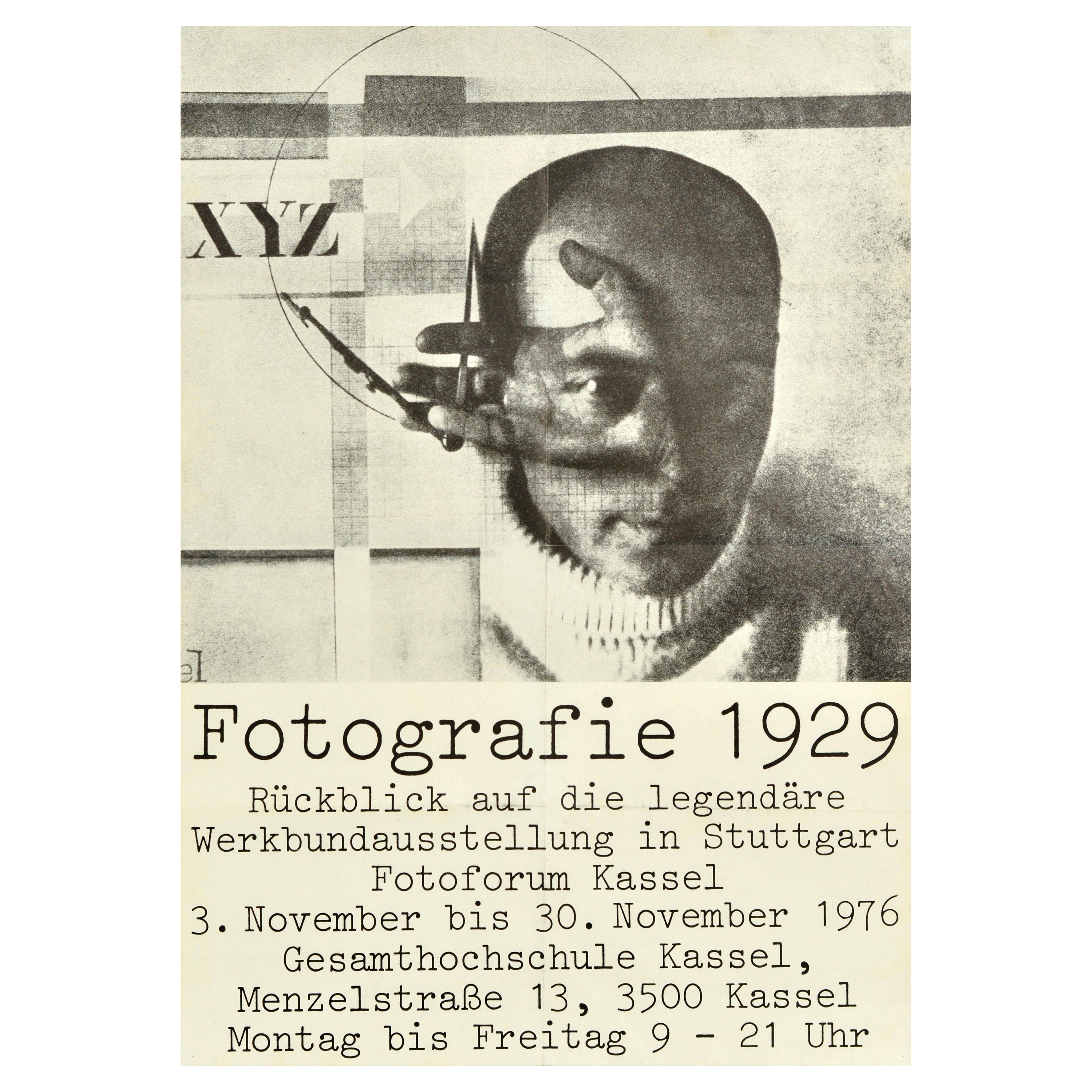 Poster originale d'epoca Fotografie 1929 Werkbund Exhibition Kassel Photo Montage
