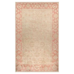Vintage Subdued Agra Design Hand Knotted Wool Rug 13'6 X 21'9