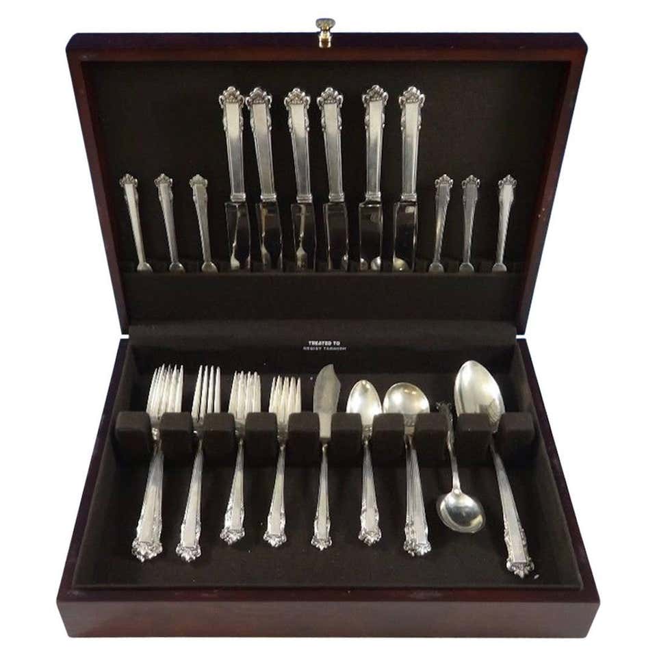 English Shell by Lunt Sterling Silver Flatware Service for Eight Set 55 ...