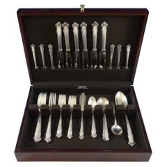 Retro English Shell by Lunt Sterling Silver Flatware Service for Six Set 33 Pieces