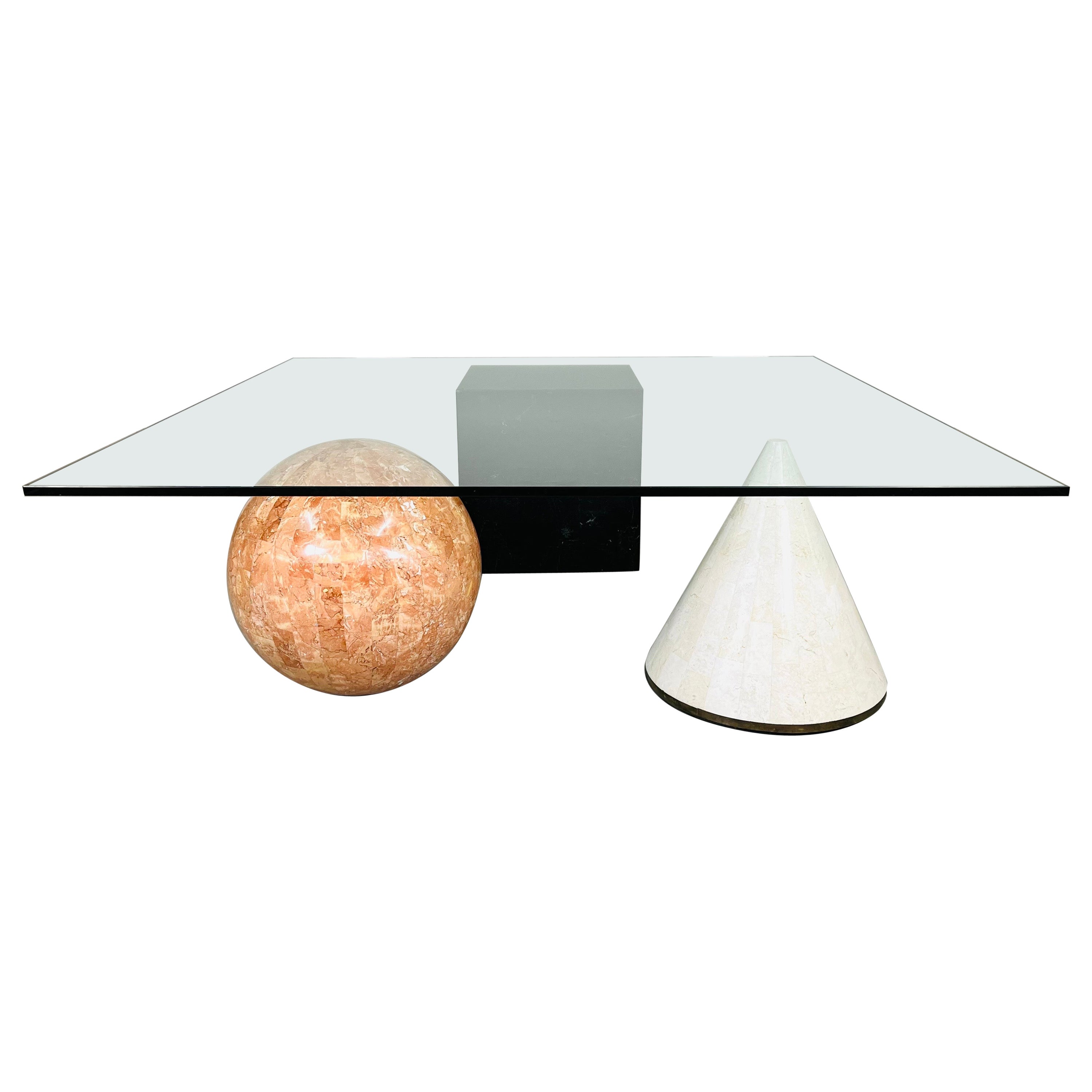 Lella & Massimo Vignelli Geometric Metaphora Cocktail Table For Casigliani 