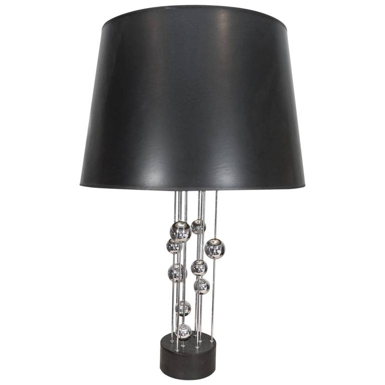Vintage Chrome Table Lamp For Sale at 1stdibs