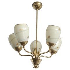 A chandelier design attributed to Paavo Tynell, Produced by Idman Oy