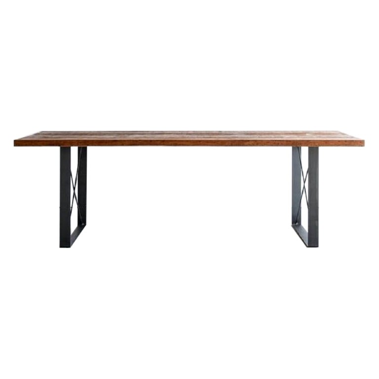 Table de salle à manger Railcar 84" avec 2 bancs par Croft House