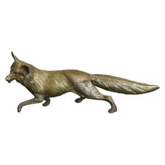 Cantilevered brass fox Edizioni Molto, handcrafted in Italy.