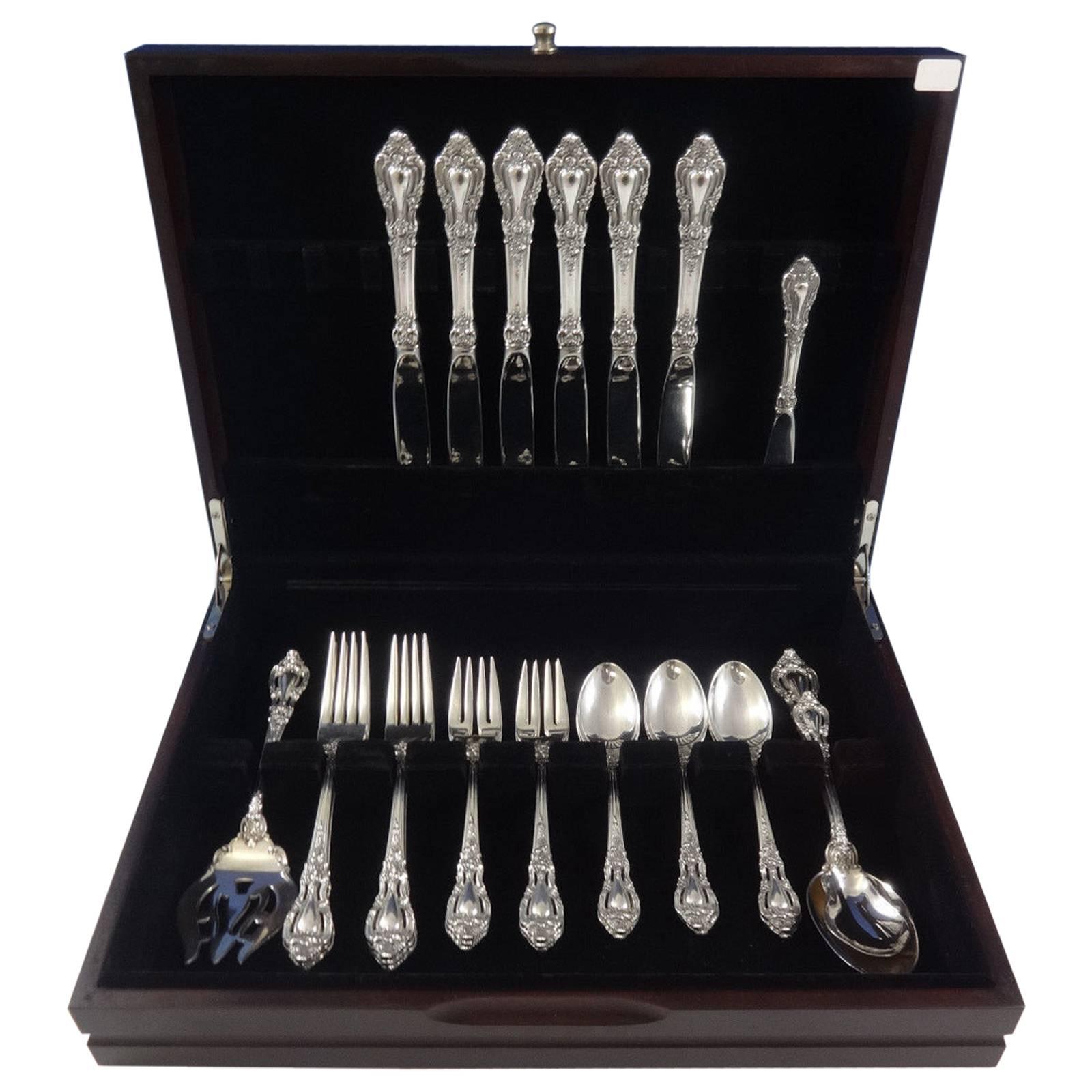 Eloquence by Lunt Sterling Silver Flatware Service for Six Set of 28 Pieces