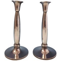 Classic American Reed & Barton Sterling Silver Candlestick Pair, 1950 Hollowware