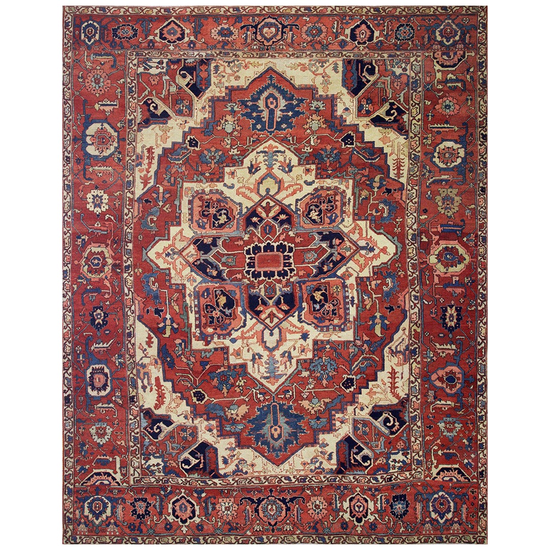 19th Century N.W. Persian Serapi Carpet ( 11'8" x 14' - 356 x 434 )