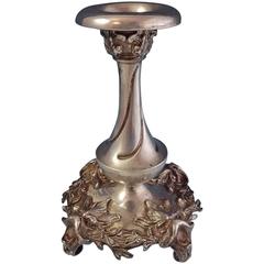 William Kerr Sterling Silver Vase with Faces Art Nouveau 8