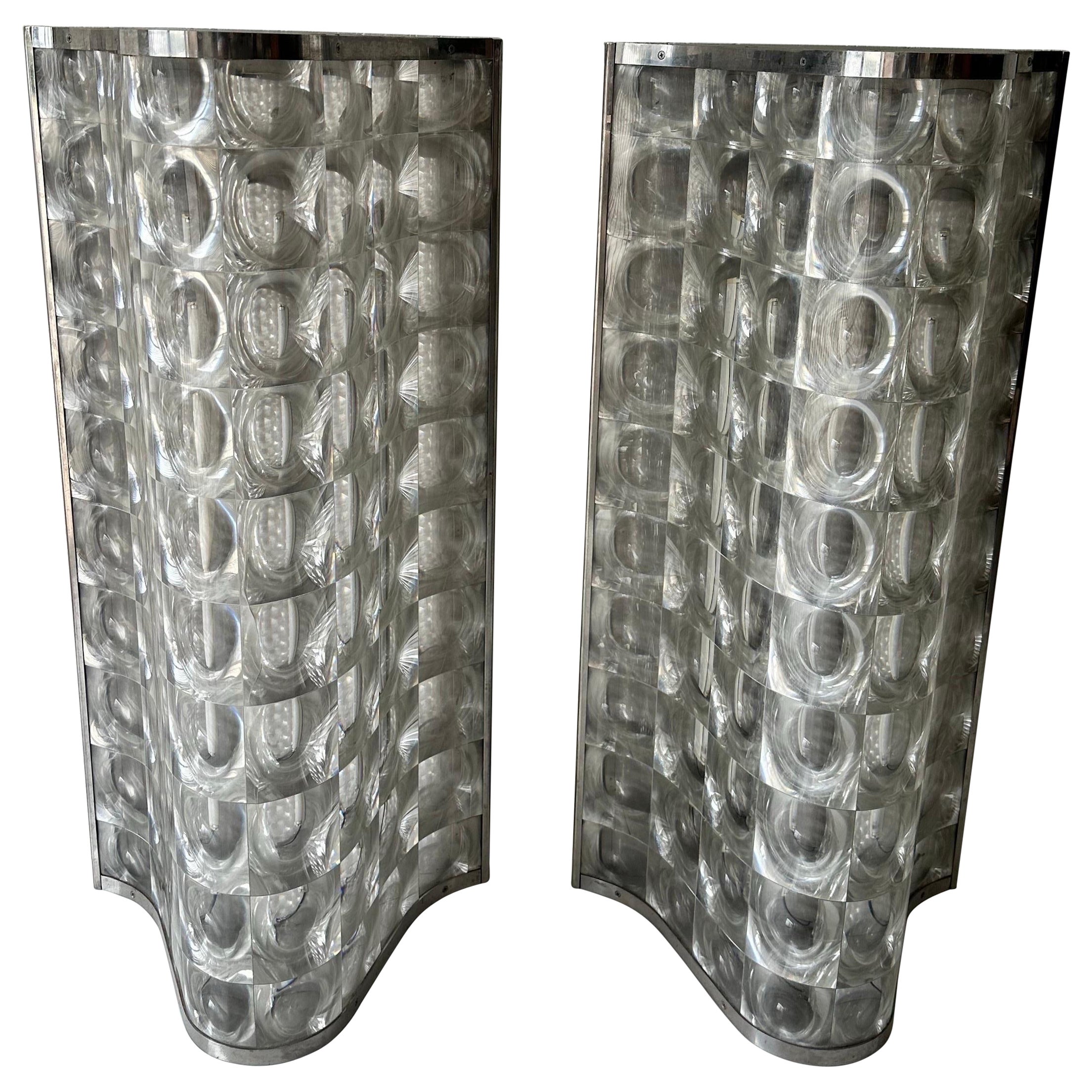 Coppia di giganteschi  1970's  Plastica PVC e applique cromate