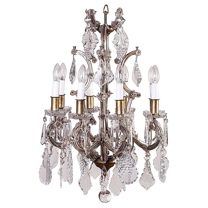 A Marie Thérèse 8 light chandelier, from the Tivoli gardens. For Sale