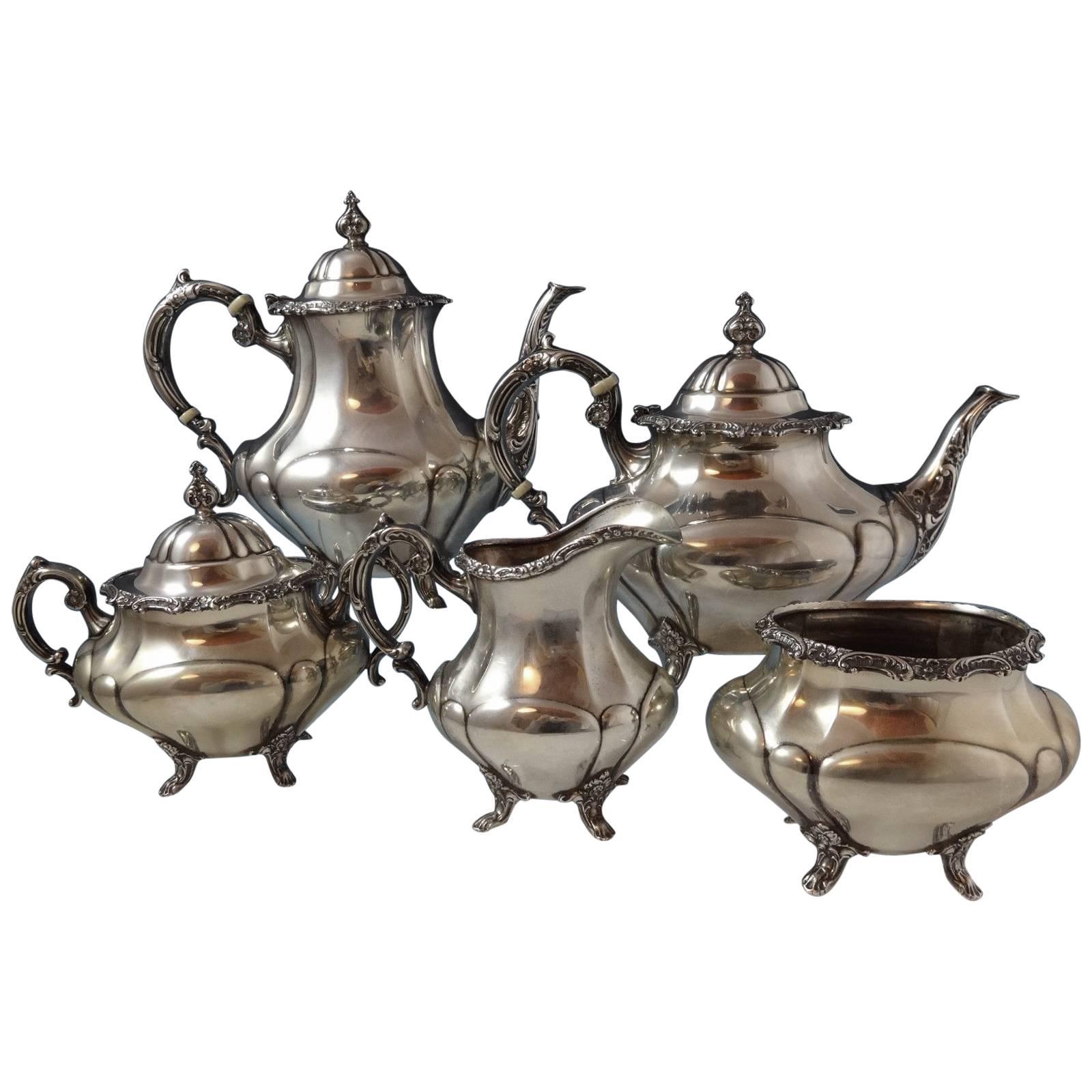 Georgian Rose by Reed & Barton Sterling Silver Tea Set Five-Pieces