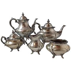 Georgian Rose by Reed & Barton Sterling Silver Tea Set Five-Pieces