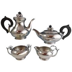 La Paglia by International Sterling Silver Tea Set Four-Piece Hollowware