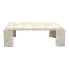 Late 20th Century Vintage Coquina Stone Coffee Table