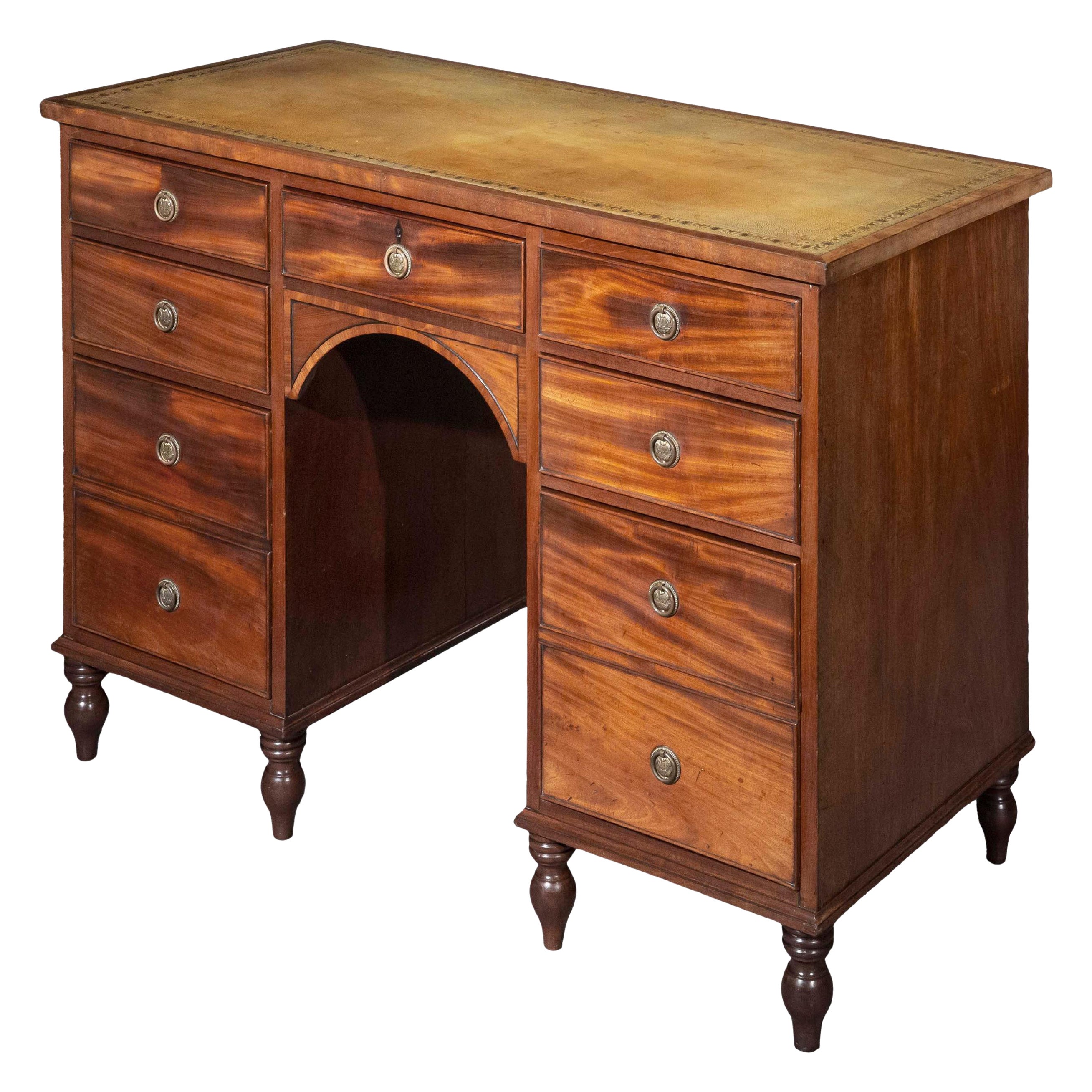 Mesa de escritorio Regency del siglo XIX, hacia 1820