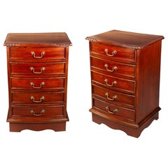 Vintage English style bedside table; pair of two. 