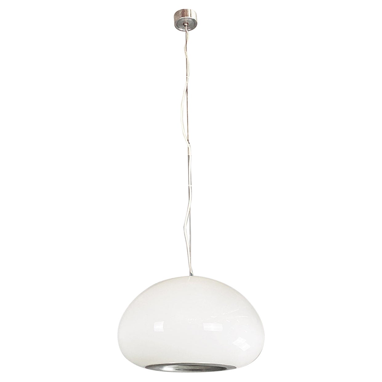 Italian modern Black and White chandelier by Castiglioni brothers, Flos 1965