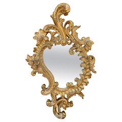 French Rococo Louis XV Carved Giltwood Wall Mirror