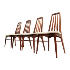 Ensemble de 4 chaises de salle à manger danoises vintage « Eva » de Niels Koefoed 