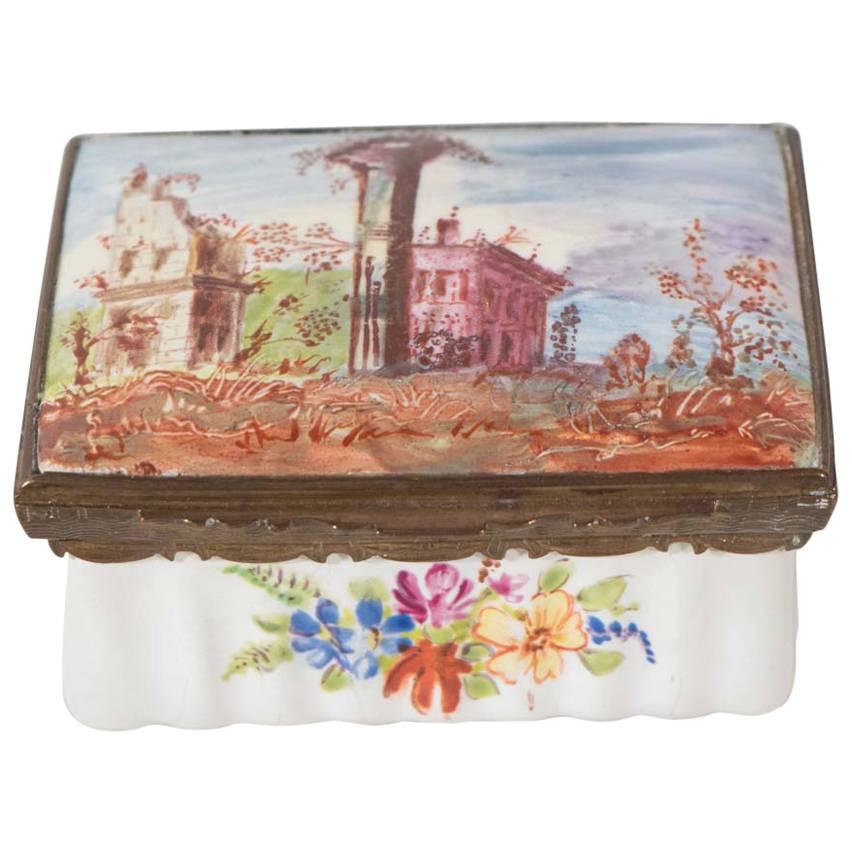 Antique Enamel Snuff Box