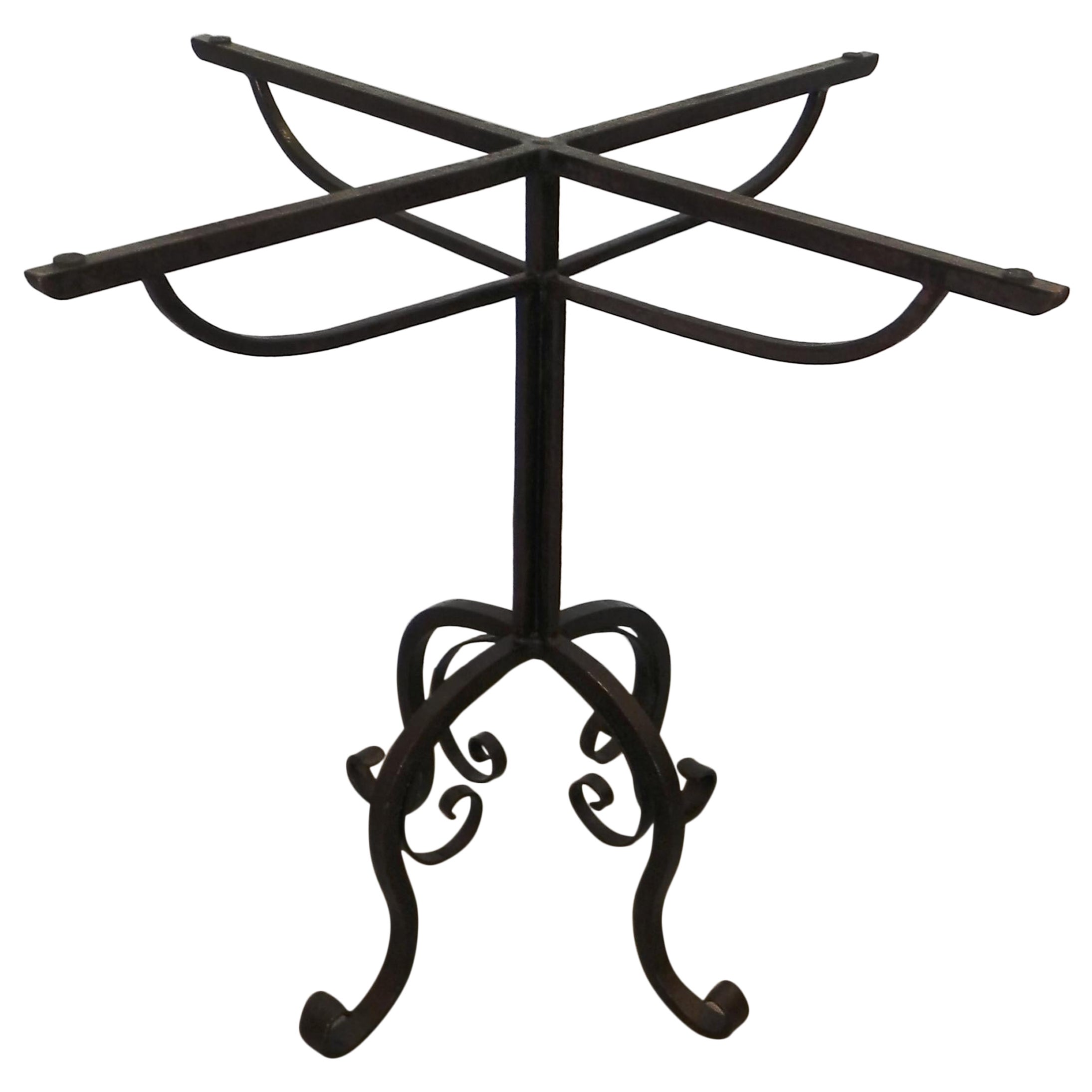 wrought iron coffee table base, 60s