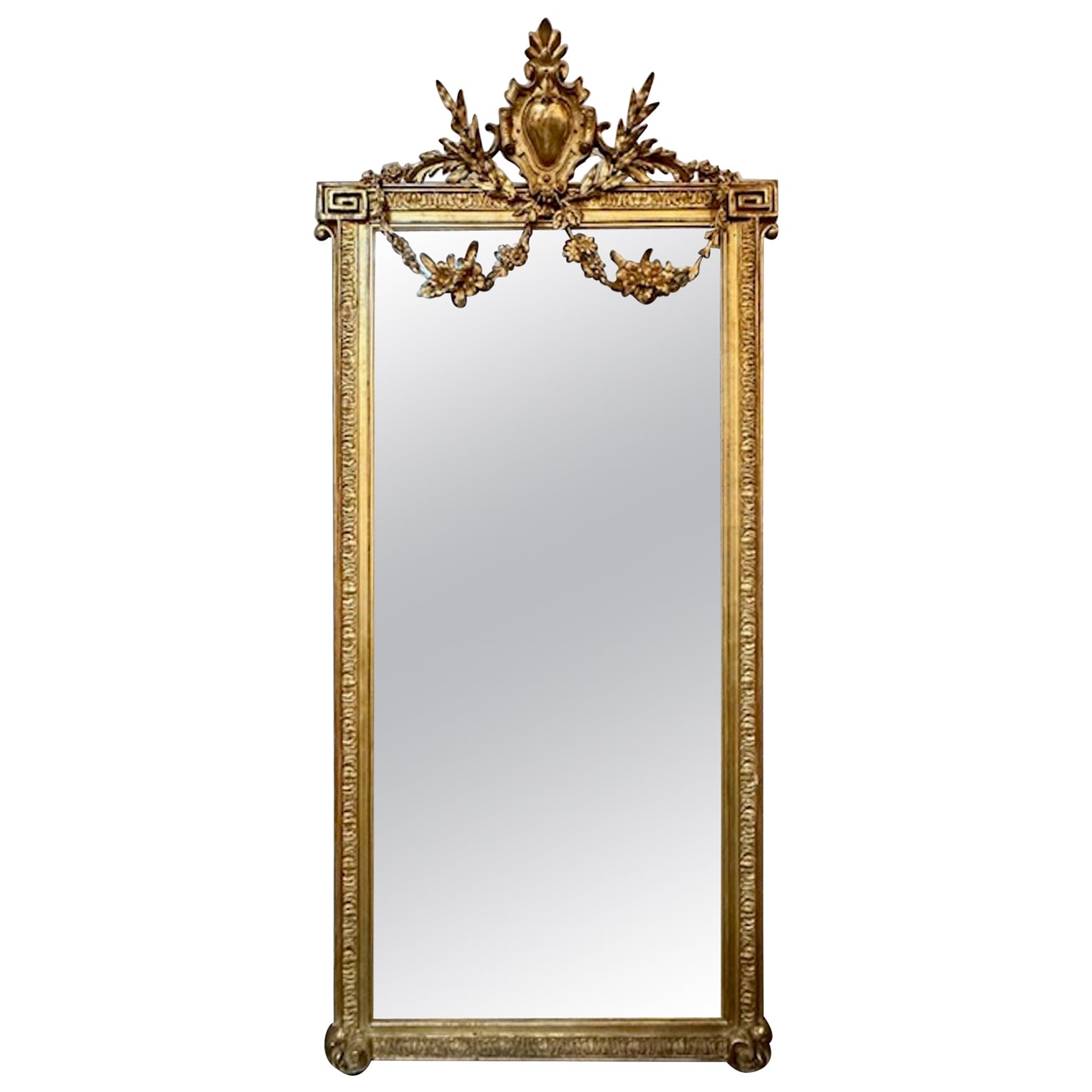 Französischer Louis XVI-Giltwood-Spiegel