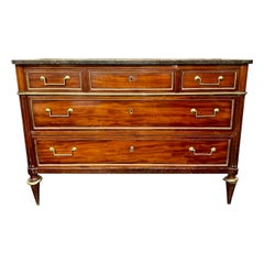 Antique French Directoire' Mahogany Commode