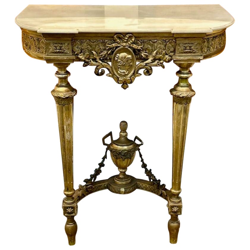 19th Century Carved and Giltwood Neo-Classical Console