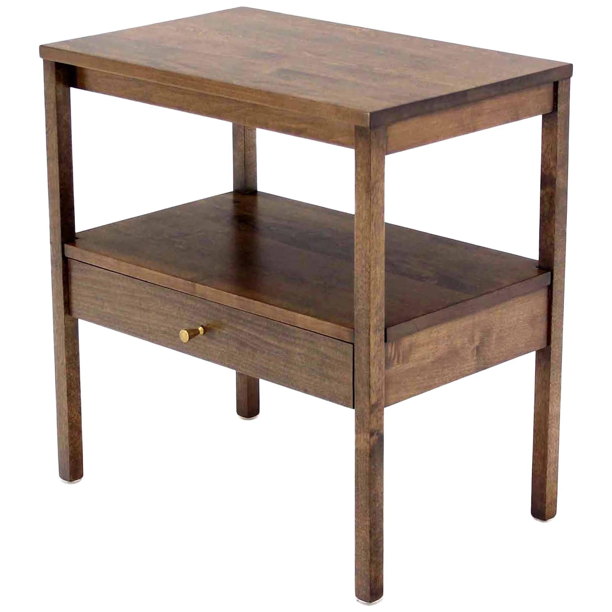 Support de table d'extrémité à un tiroir, moderne du milieu du siècle dernier 
