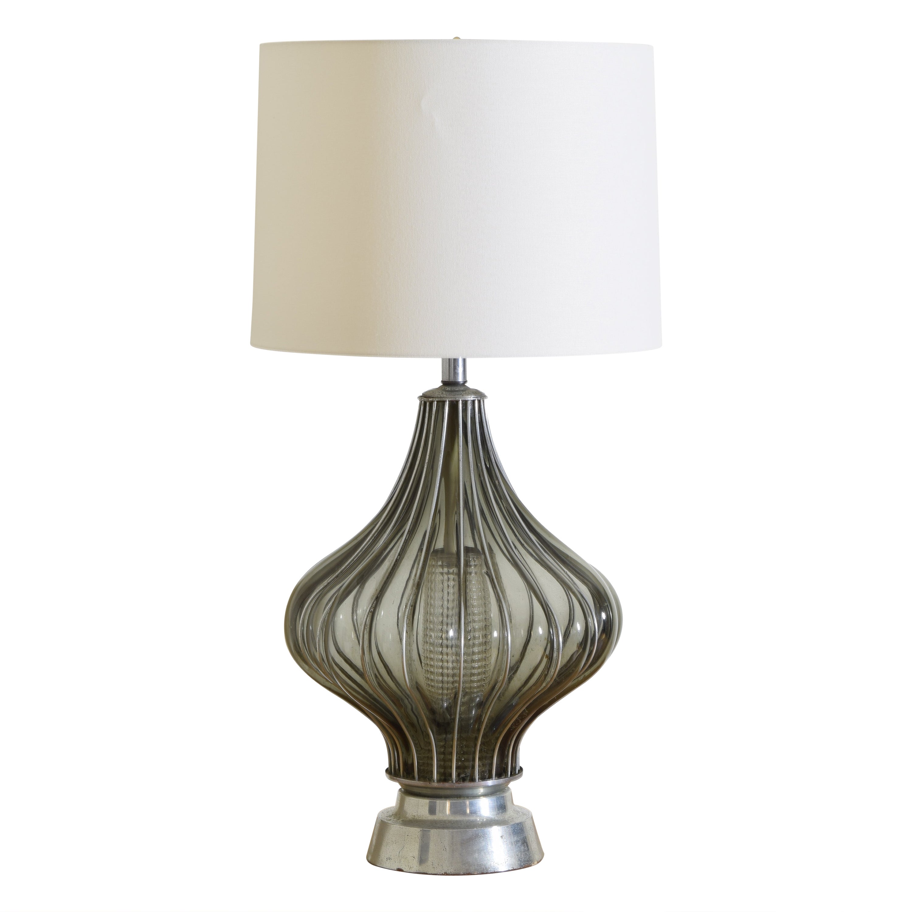 Belgische Lampe aus geblasenem Glas
