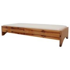 Mid-Century Solid Pine Daybed by Ate Van Apeldoorn with New Canvas Mattress