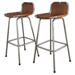 Charlotte Perriand Selected Les Acrs Bar Stools - 1960's - 6 available