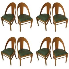 Mid-Century Modern Bent Maple Spoon Back Cafe Dining Chairs 3 Available