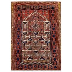 Antique 1900's Afghan prayer rug 5977y