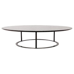 Vintage Black Granite and Iron Coffee Table by Laura Graziotti for Arflex