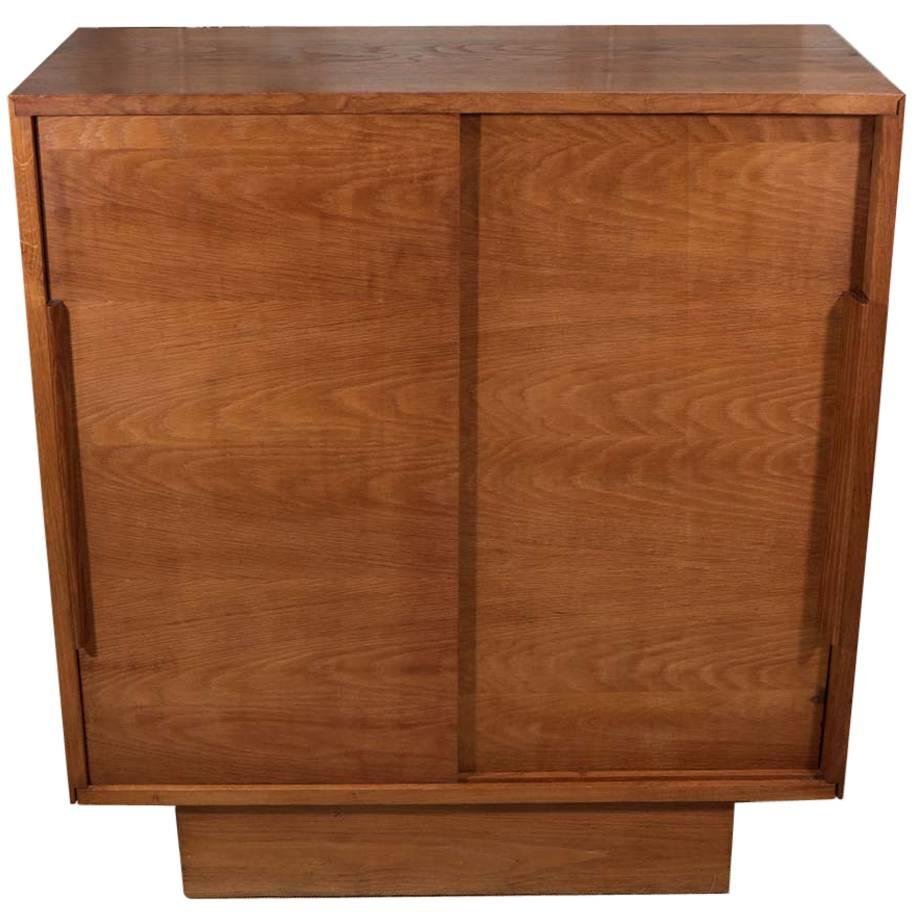 French Oak and Elm Cabinet, France, circa 1945
