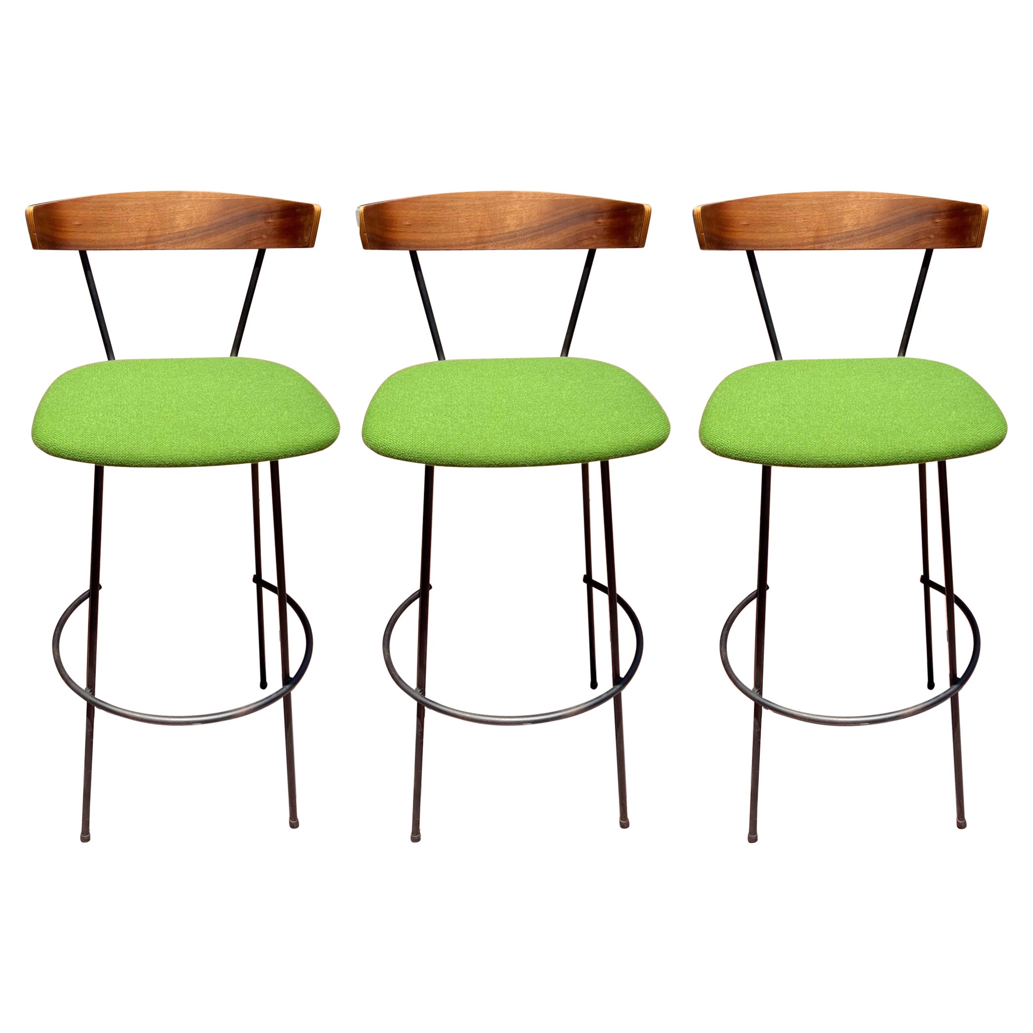 American Mid Century Atomic Age Set of 3 Barstools by Clifford Pascoe