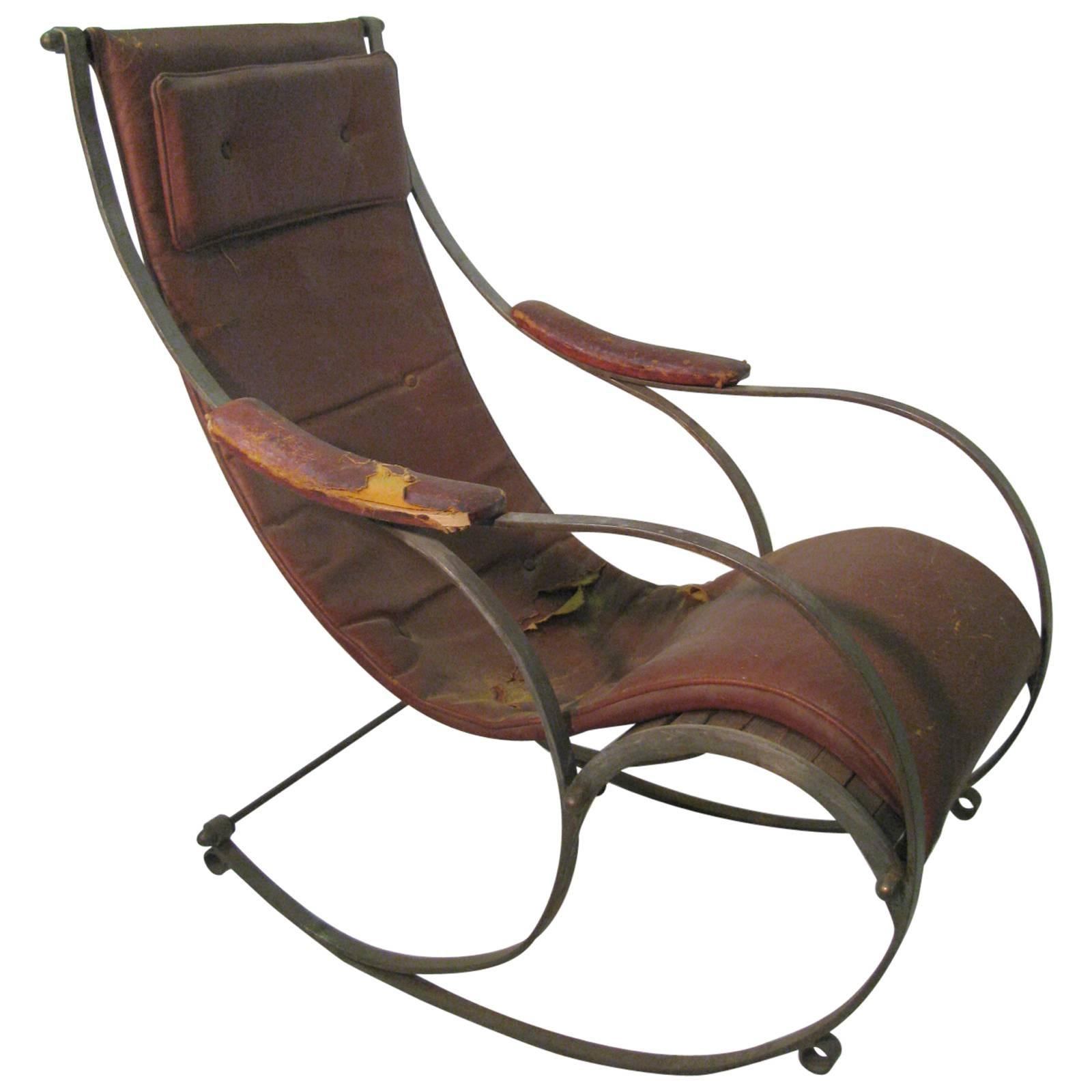 19th Century Campaign Rocking Chair R.W. Winfield