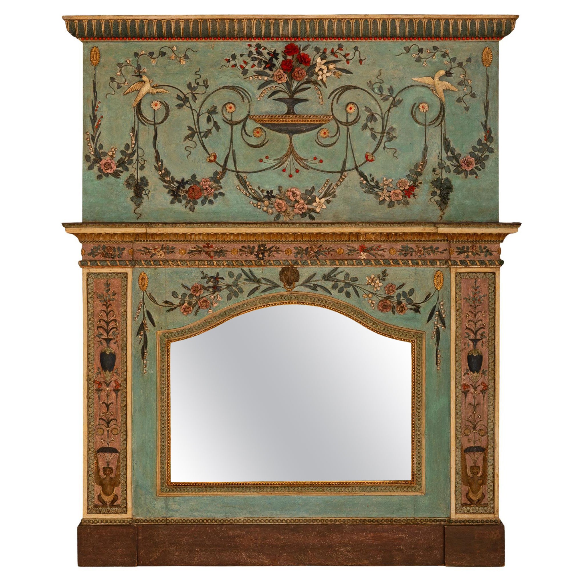 Italian 18th century Milanese st. Trumeau mirror