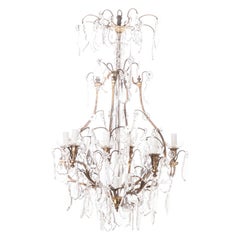French 19th Century Crystal and Brass Chandelier