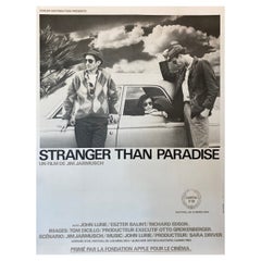 Vintage Stranger Than Paradise 1984 Original French Film Poster Directed by Jim Jarmusch