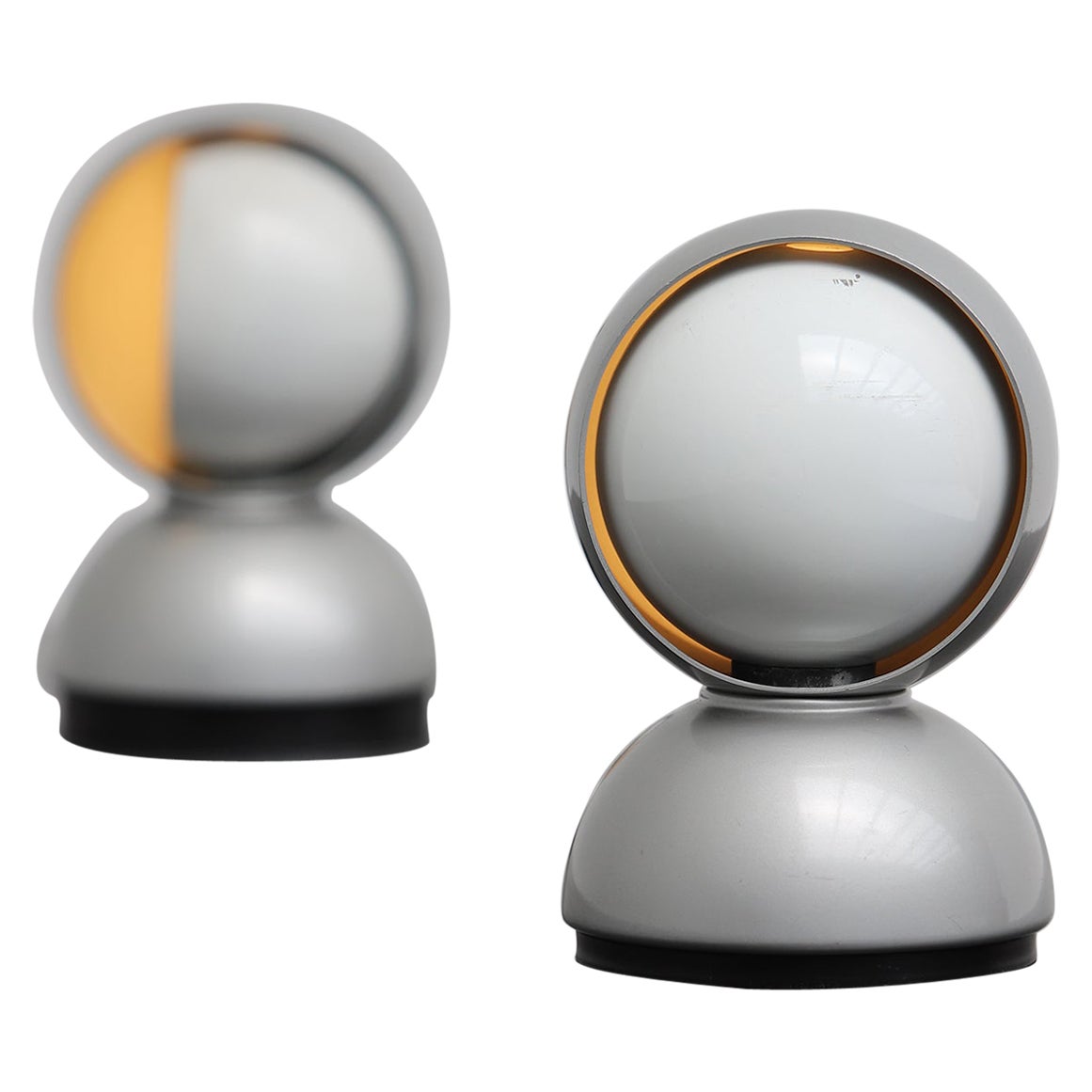 Pair of eclisse lamps designed by Vico Magistretti in 1965 for Artemide