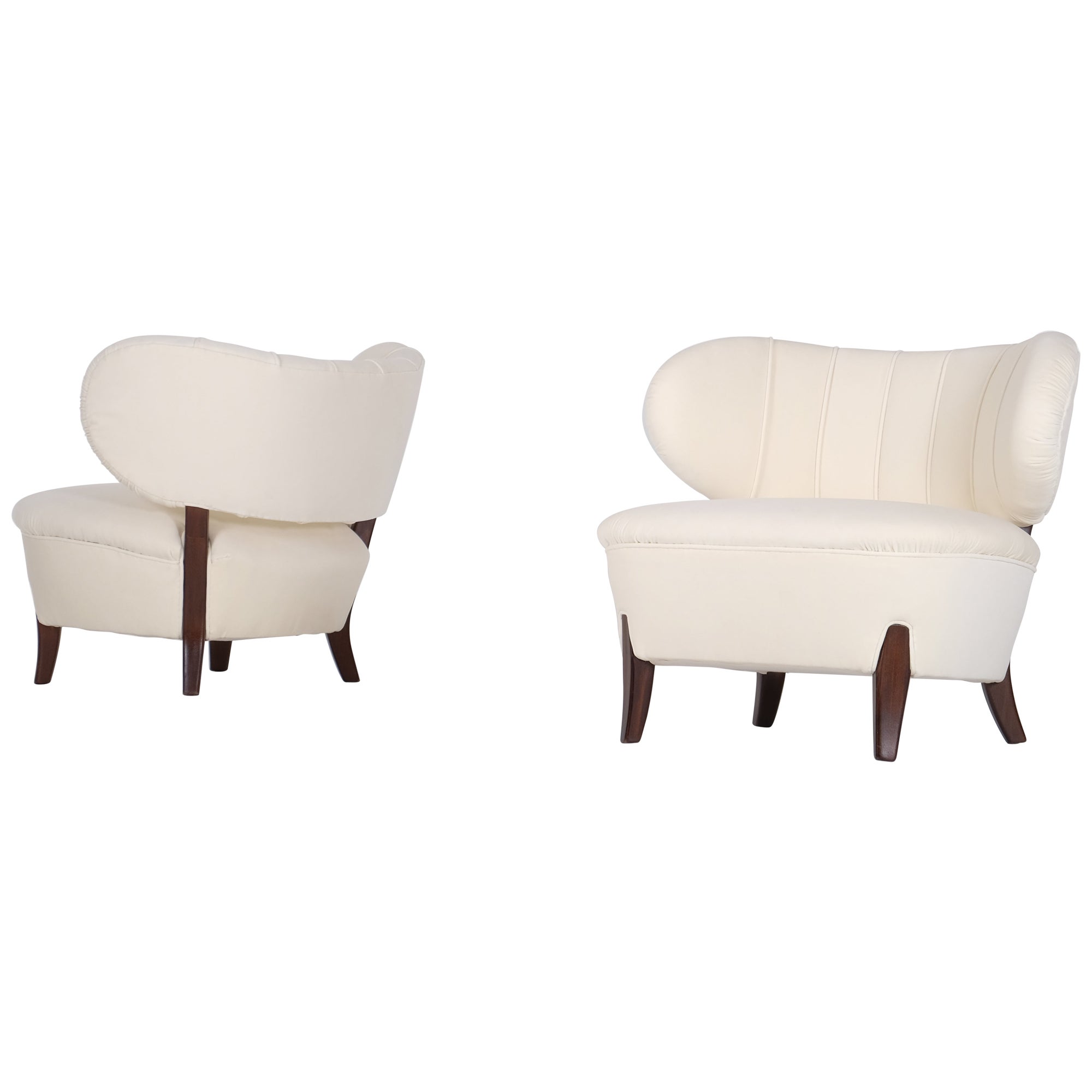 Pair of Otto Schulz Chairs, Sweden, 1940s