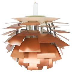 Early Poul Henningsen Copper Artichoke Lamp by Louis Poulsen