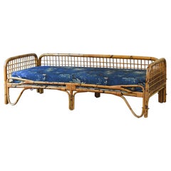 Lettino in rattan anni '80