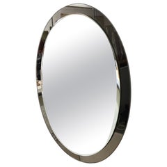 Oval Italian Twotone Mirror, Design: Antonio Lupi by Cristal Luxor 1960s