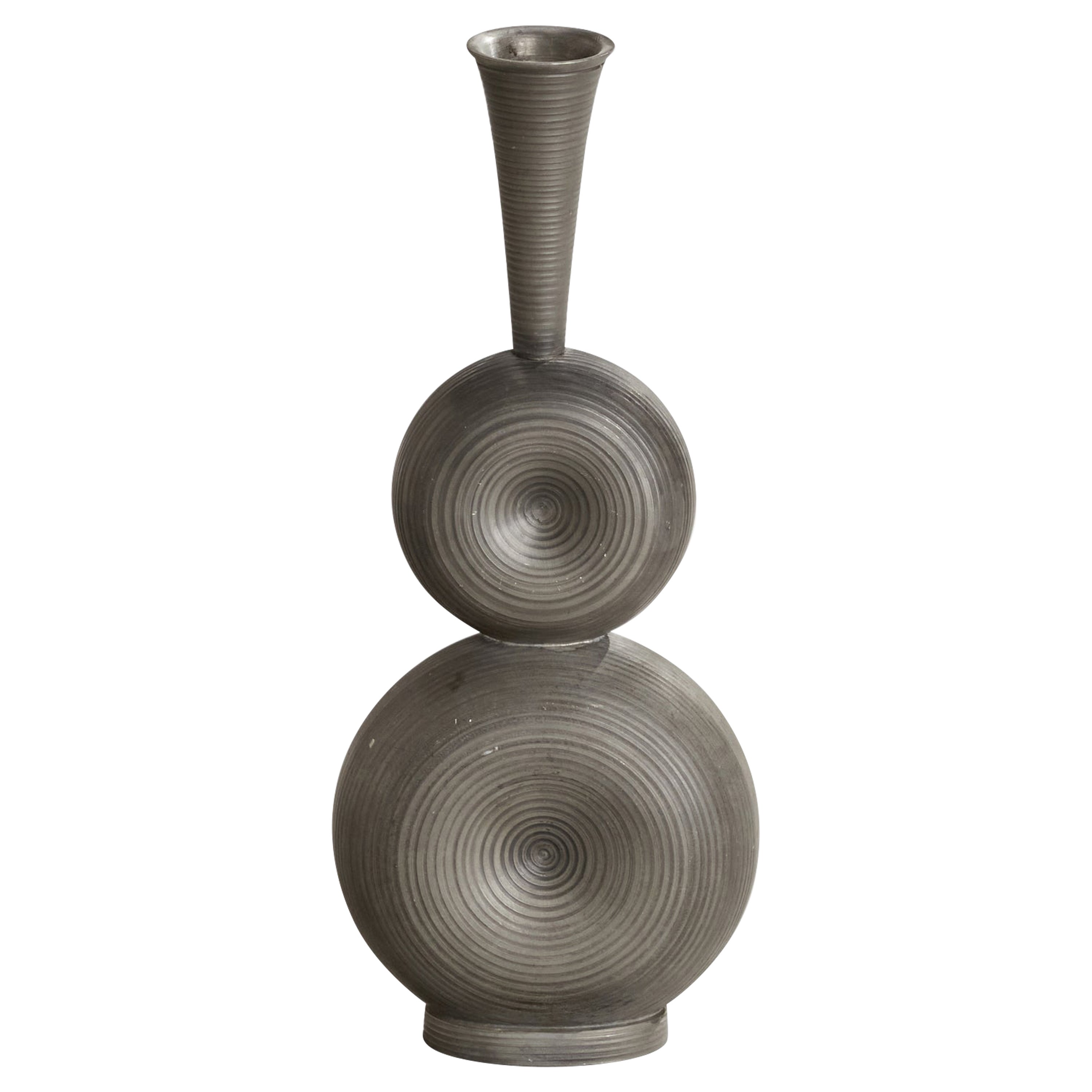 Gunnar Havstad, Bottle, Pewter, Norway, 1960s