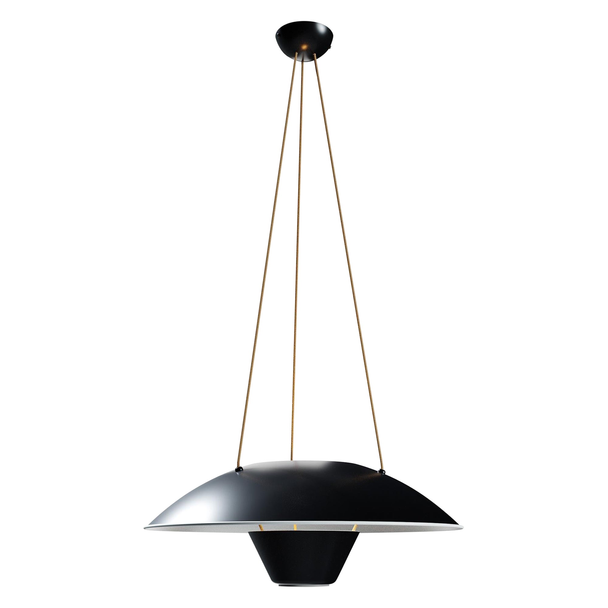 Lampada a sospensione M4 in bianco e nero di Disderot