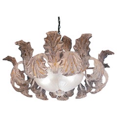 Lampadario moderno di metà secolo in vetro di Murano di Barovier&Toso.